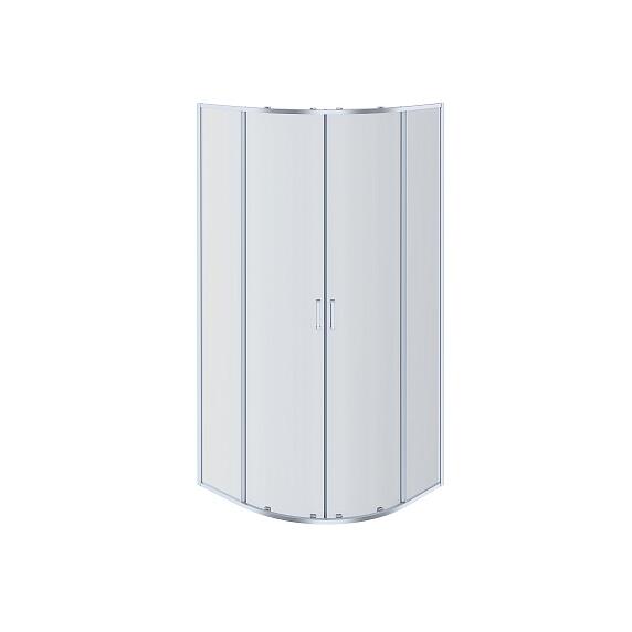 AQ NAA 2142-100 (новый артикул AQ ARI RO10020CH) Душевой уголок 1/4 круга, двери раздвижные 1000x1000x2000, профиль хром, стекло прозрачное