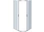 AQ NAA 2142-100 (новый артикул AQ ARI RO10020CH) Душевой уголок 1/4 круга, двери раздвижные 1000x1000x2000, профиль хром, стекло прозрачное