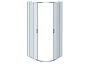 AQ NAA 2142-80 Душевой уголок 1/4 круга, двери раздвижные 800x800x2000, профиль хром, стекло прозрачное