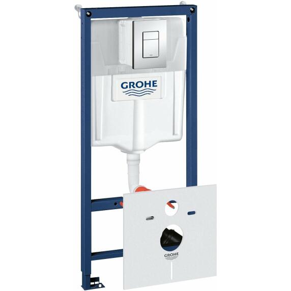 Инсталляция для подвесного унитаза Grohe Rapid SL 4 в 1 38775001 с шумоизоляцией