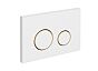 Кнопка Cersanit TWINS пластик белый матовый с рамкой