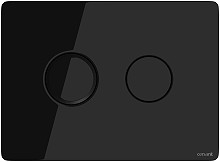Кнопка Cersanit ACCENTO CIRCLE пневматическая черная глянцевая стекло