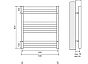 Полотенцесушитель электрический Lemark Bellario LM68607EBL П7 500x600, левый/правый, черный