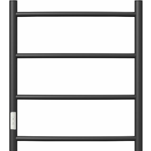Полотенцесушитель электрический Point Афина PN04756B П4 500x600 диммер слева, черный