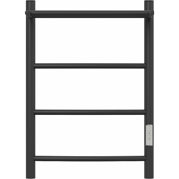 Полотенцесушитель электрический Point Афина PN04846PB П3 400x600 с полкой, диммер справа, черный