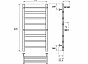 Полотенцесушитель электрический Point Артемида PN14158PE П6 500x800 c 2 полками, левый/правый хром
