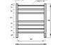 Полотенцесушитель электрический Point PN71856B П7 500x590 диммер справа, черный