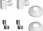 Комплект подключения для полотенцесушителя Point PN00012W 3/4"х1/2" г/ш (квадрат), белый
