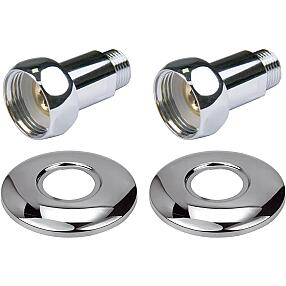 Прямое соединение для полотенцесушителя Point PN00007 3/4"х1/2" г/ш, хром (пара)