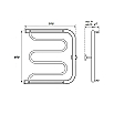 tumb 4 - Полотенцесушитель водяной Point PN25665P 600x500 Фокстрот с полкой, хром