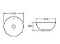 Раковина накладная DK Matrix DT1390516, 405*405*180мм, белый