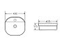 Раковина накладная DK Quadro DT1510916, 430*425*175мм, белый
