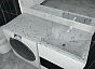 Раковина над стиральной машиной Мадлен 120 правая, белый мрамор
