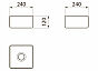 Умывальник Point Аврора 24 PN43101 квадратный, белый