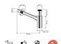 Бутылочный сифон для умывальника, хром, Optima Home, IDDIS, OPTSB00i84