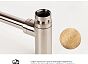 Бутылочный сифон для умывальника, сатин, Optima Home, IDDIS, OPTBN00i84