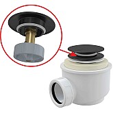 

Сифон Alcaplast для душевого поддона click/clack A465BLACK-51