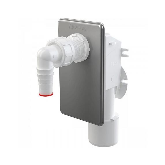 Сифон Alcaplast для стиральной машины под штукатурку хром APS3
