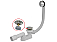 Слив-перелив Alcaplast click/clack металл A507CKM