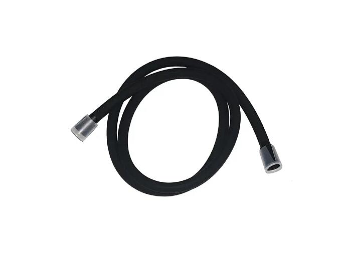 Шланг для душа, черный матовый, силиконовый, 1,2м, Optima Home, IDDIS, OPH12BLi19