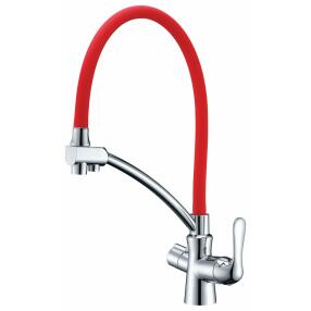 Смеситель Lemark Comfort LM3070C-Red для кухни  с подключением к фильтру с питьевой водой