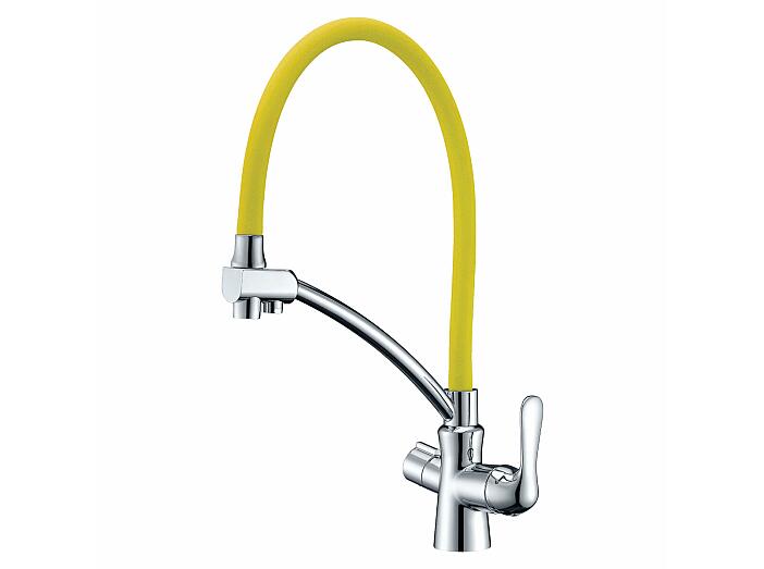 Смеситель Lemark Comfort LM3070C-Yellow для кухни  с подключением к фильтру с питьевой водой