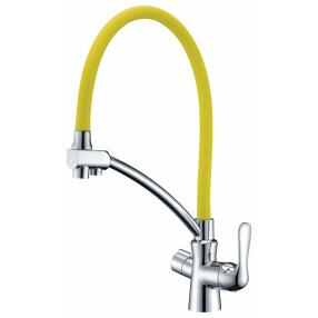 Смеситель Lemark Comfort LM3070C-Yellow для кухни  с подключением к фильтру с питьевой водой