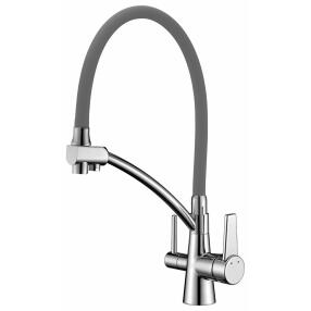 Смеситель Lemark Comfort LM3071C-Gray для кухни  с подключением к фильтру с питьевой водой