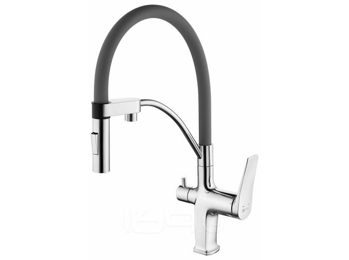 Смеситель Lemark Comfort LM3074C-Gray для кухни с подключением к фильтру с питьевой водой