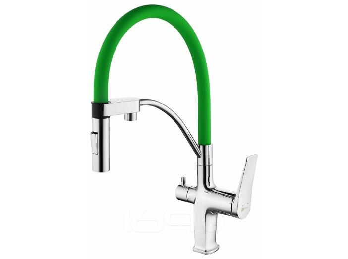 Смеситель Lemark Comfort LM3074C-Green для кухни с подключением к фильтру с питьевой водой