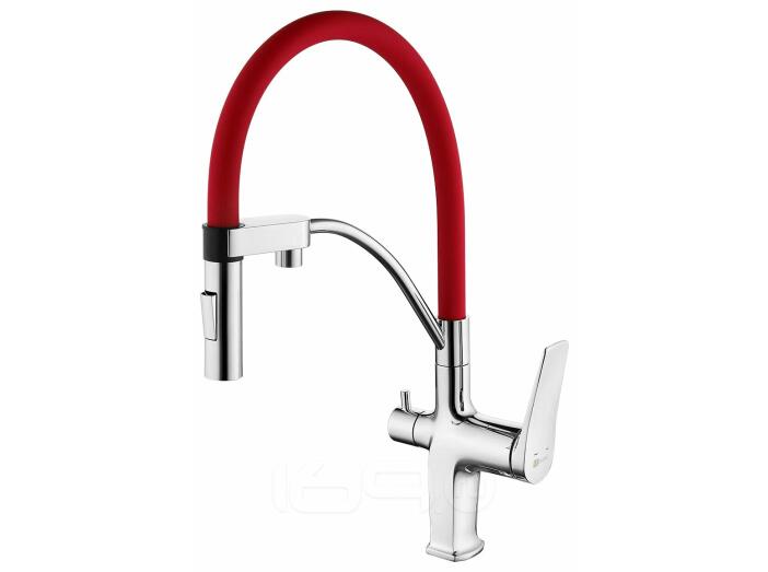 Смеситель Lemark Comfort LM3074C-Red для кухни с подключением к фильтру с питьевой водой
