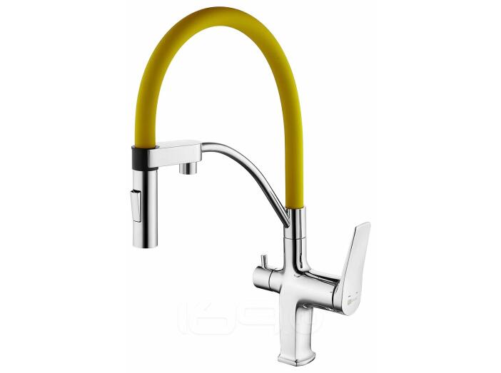 Смеситель Lemark Comfort LM3074C-Yellow для кухни с подключением к фильтру с питьевой водой