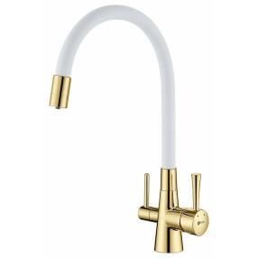 Смеситель Lemark Comfort LM3075G-White для кухни  с подключением к фильтру с питьевой водой
