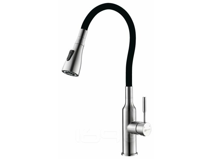 Смеситель Lemark Expert LM5082S-Black для кухни с гибким изливом