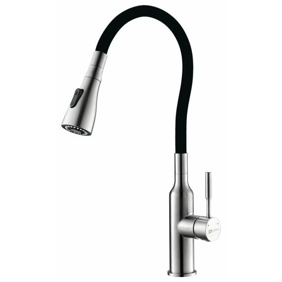Смеситель Lemark Expert LM5082S-Black для кухни с гибким изливом