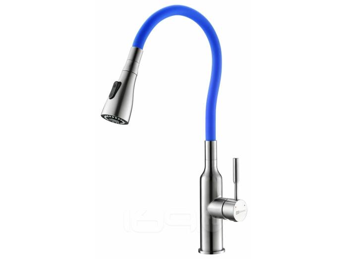 Смеситель Lemark Expert LM5082S-Blue для кухни с гибким изливом
