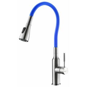 Смеситель Lemark Expert LM5082S-Blue для кухни с гибким изливом