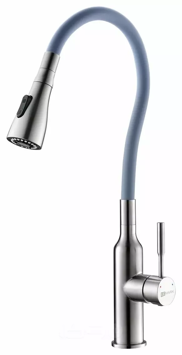 Смеситель Lemark Expert LM5082S-Gray для кухни с гибким изливом