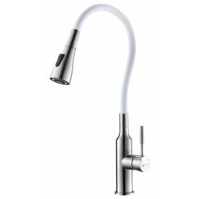 Смеситель Lemark Expert LM5082S-White для кухни с гибким изливом