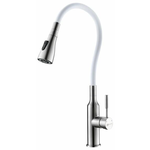 Смеситель Lemark Expert LM5082S-White для кухни с гибким изливом