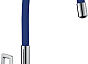 Смеситель Rossinka Z35-35U-Blue для кухонной мойки с гибким цветным изливом