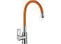 Смеситель Rossinka Z35-35U-Orange для кухонной мойки с гибким цветным изливом
