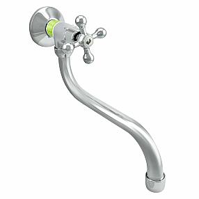 Кран настенный "Juguni", JGN1240, моно, кран-букса керам., хром/мах.