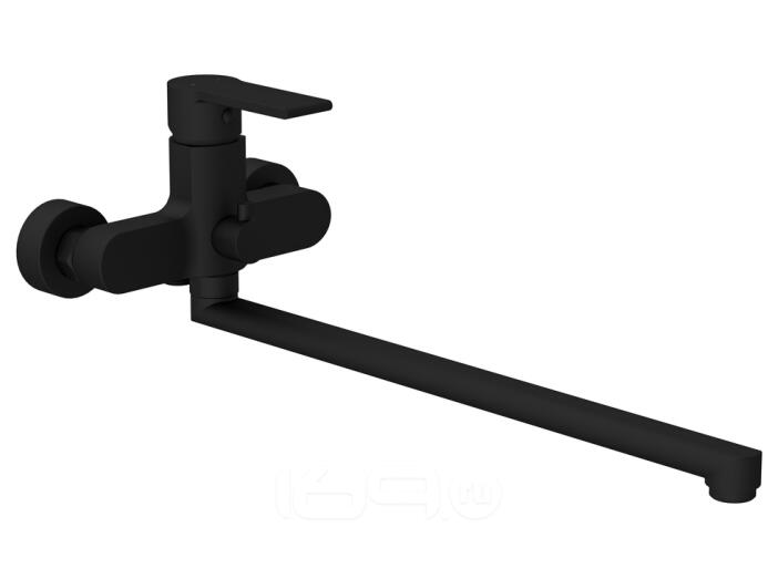 Смеситель для ванны BRASKO BLACK с длинным изливом