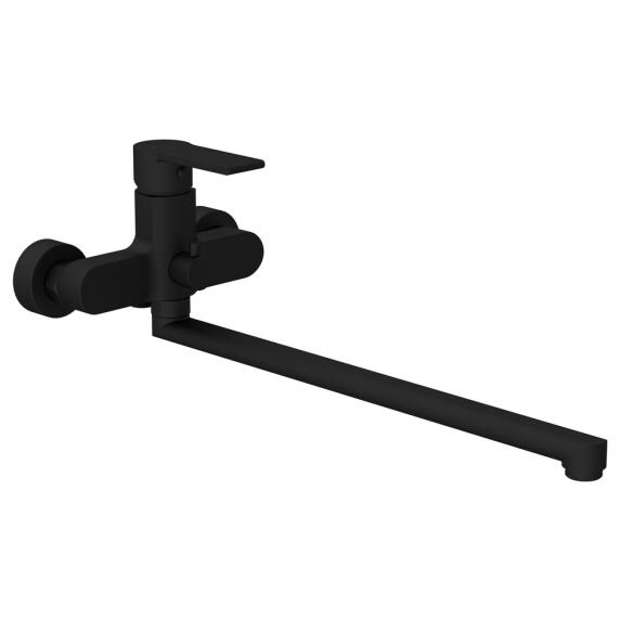 Смеситель для ванны BRASKO BLACK с длинным изливом