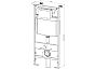 Комплект DK DS1391604 унитаз DT1396016, инсталляция DI8055119, клавиша смыва DB1519002