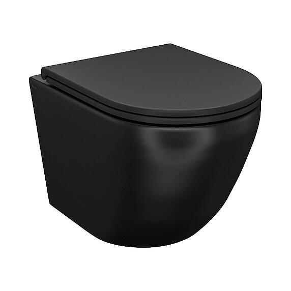 Унитаз подвесной безободковый, чёрный матовый, Blanco, IDDIS, BLAR3BMi25