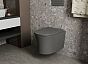 Унитаз подвесной Point Вега PN41711GM безободковый, серый матовый, сиденье дюропласт, микролифт, быстросъемное