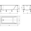Ванна акриловая Roca Easy 170x70 прямоугольная 