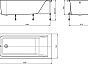 Ванна акриловая Roca Easy 170x75 прямоугольная 